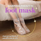 Dr. Scholl's Pedi Perfect Warming Paraffin Spa-Inspired Foot Mask-Hydrating Blend of Paraffin Wax, Coconut, Argan & Jojoba Oil, Helps Restore & Moisturize Dry, Cracked Feet at Home, Reusable up to 4x