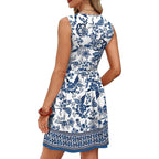 Wiholl Dresses For Women 2026 Summer Casual Babydoll Crewneck Short Dress Spring Sleeveless Sundress With Pockets