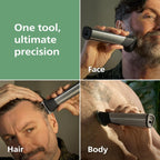 Norelco Philips All-in-One 9000 Series 23-Piece Trimmer - Electric Shaver and Clipper for Face, Beard, Head & Body, Self-Sharpening Full Metal Blades, 29 Length Settings (0.5-16 mm), MG9575/49