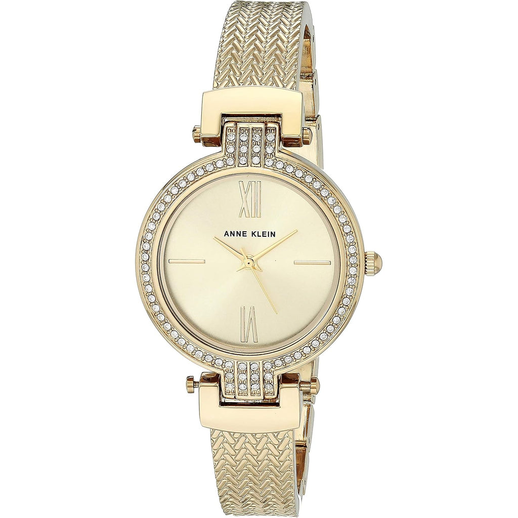 Anne Klein Women'S Premium Crystal Accented Watch And Bracelet Set, Ak/3584