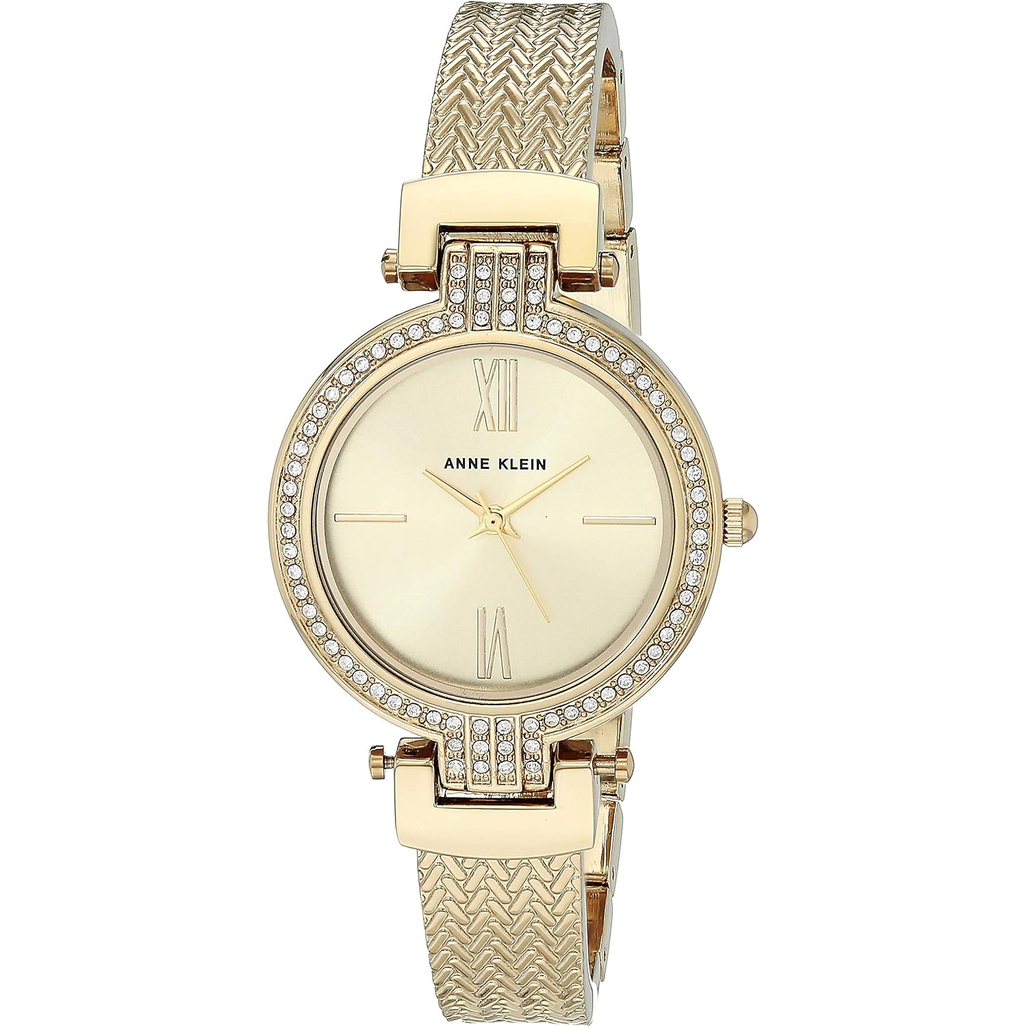 Anne Klein Women'S Premium Crystal Accented Watch And Bracelet Set, Ak/3584