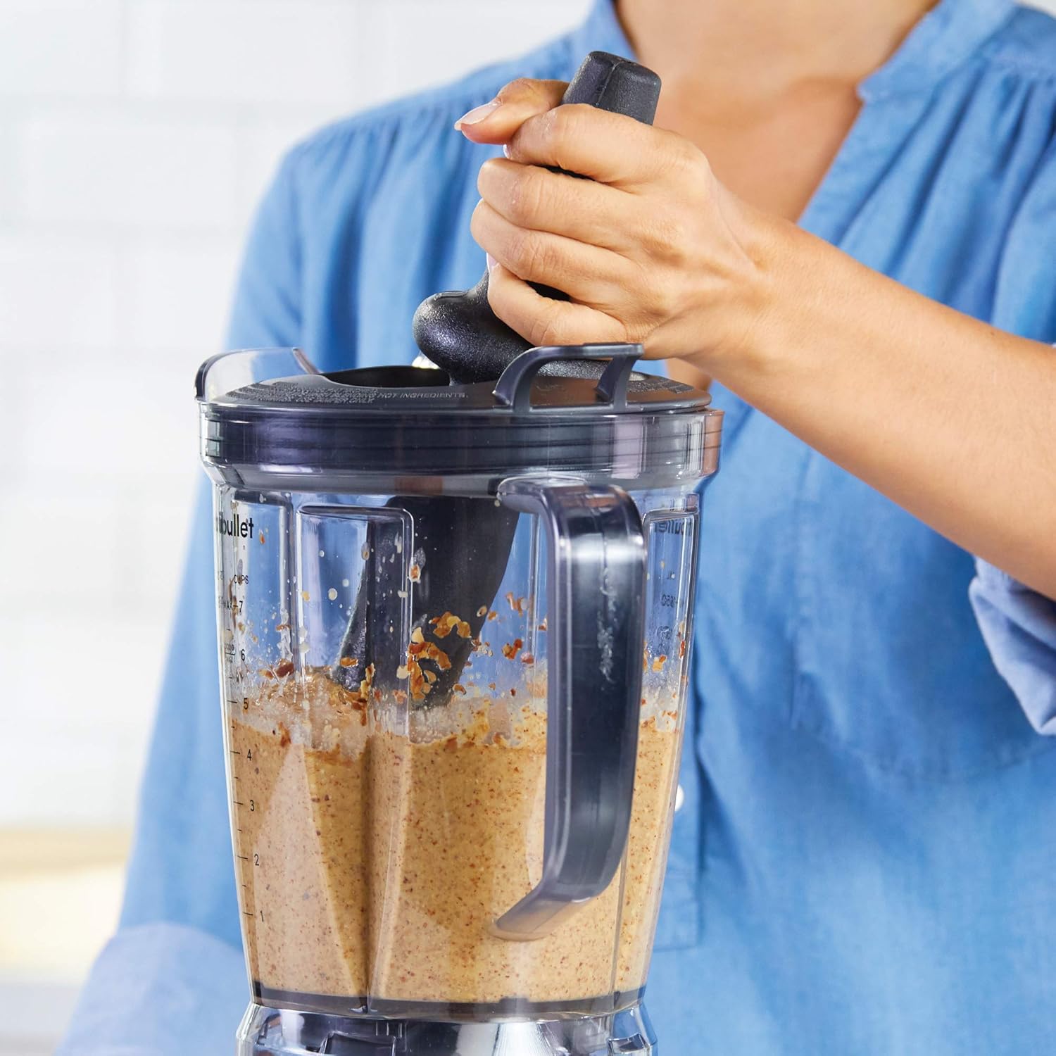 Nutribullet Full-Size Blender Combo, Single-Serve & Large Capacity, 1200W, 64oz Pitcher, 32oz Cup, Extractor Blade, 3-Speed, Pulse, Smoothies, Soups, Sauces, Easy Cleaning, Dark Gray, NBF50500