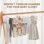 Kids Plastic Hangers, Baby Clothes Hangers For Closet 50 Packs Non-Slip Toddler Hangers For Infant Child Clothing, Small Children, For Pants Coats Skirts (White)