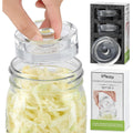 MFacoy 4-Pack of Fermentation Glass Weights with Easy Grip Handle for Great Wide Mouth Canning Mason Jars, Pickling Sourkrout Kraut Glass Weight Fermentation Kit with Easy Grip Handle, Dishwasher Safe