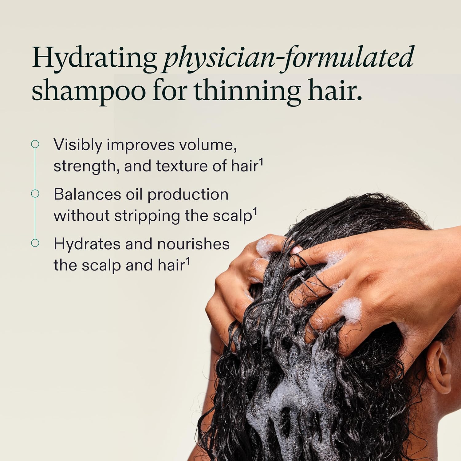 Nutrafol Shampoo, Cleanse and Hydrate Hair and Scalp, Improves Hair Volume, Strength and Texture, Physician-formulated for Thinning Hair, Color Safe, Sulfate Free.