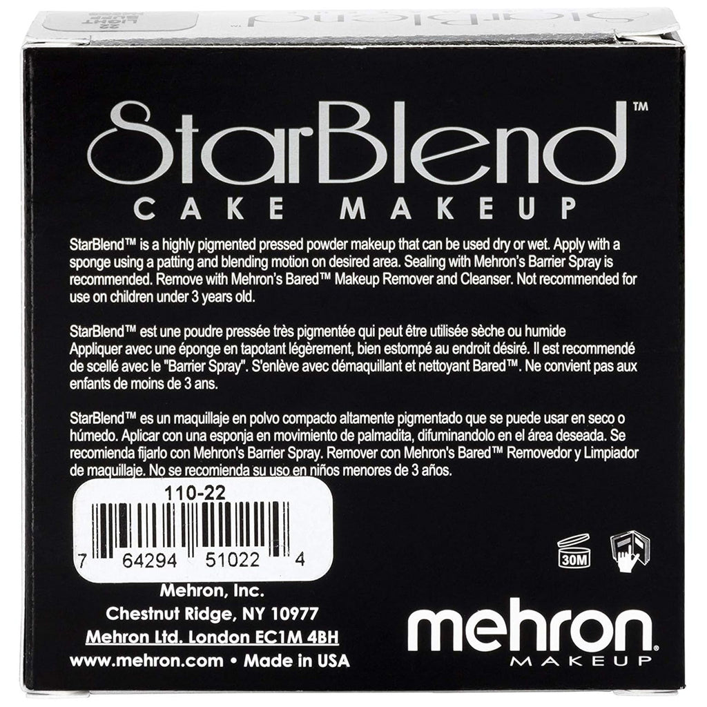 Mehron Makeup Starblend Cake (2 Oz) (Light Buff)