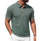 Mens Polo Shirts Short Sleeve Casual Summer Lightweight Cotton Golf Polo Shirts With Pocket