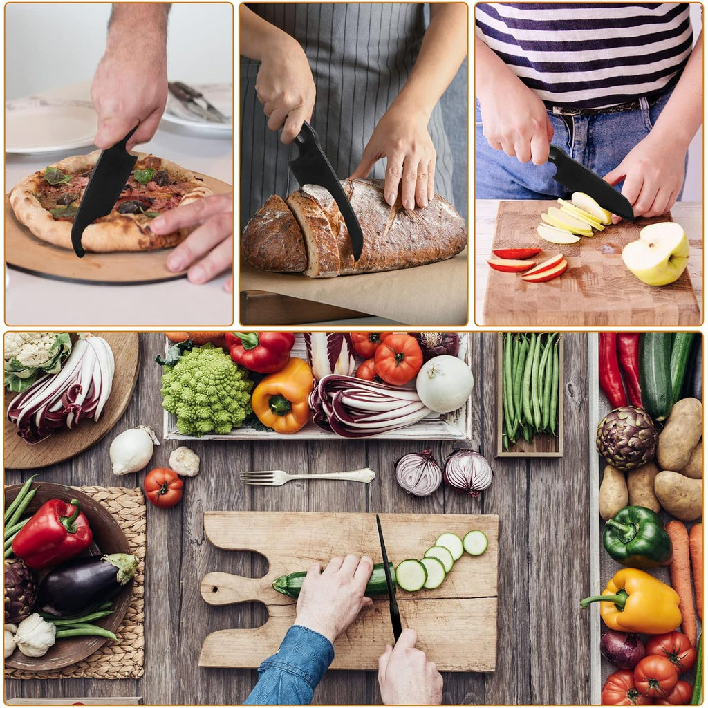 Professional Nylon Knife For Nonstick Pans, Kitchen Knife Safe For Kids, Nonstick Knife Heat-Resistant Best For Cutting Brownies, Cakes, Bread, Lasagna, Cheese, Pizza, Pie Etc.