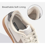 Lucky Step Women'S Retro Fashion Sneakers Classic Casual Walking Shoes Non Slip Comfort Skate Shoes | No Slip Lace Up Walking Shoes