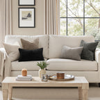 Miulee Pack Of 2 Couch Throw Pillow Covers 18X18 Inch Neutral Beige Modern Boho Accent Decorative Pillow Covers Soft Chenille Farmhouse Cushion Covers For Home Decor Bed Sofa Living Room