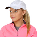 TrailHeads Women's Race Day Performance Running Cap, Lightweight & Quick Drying Mesh Sports Hat with Reflective Trim White