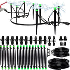 Drip Irrigation System Kit - Complete Premium Garden Watering System With Adjustable Sprinkler Emitters, 5/16" & 1/4" Tubing And Fittings - Drip Line For Raised Beds, Lawn, Pots, Greenhouse
