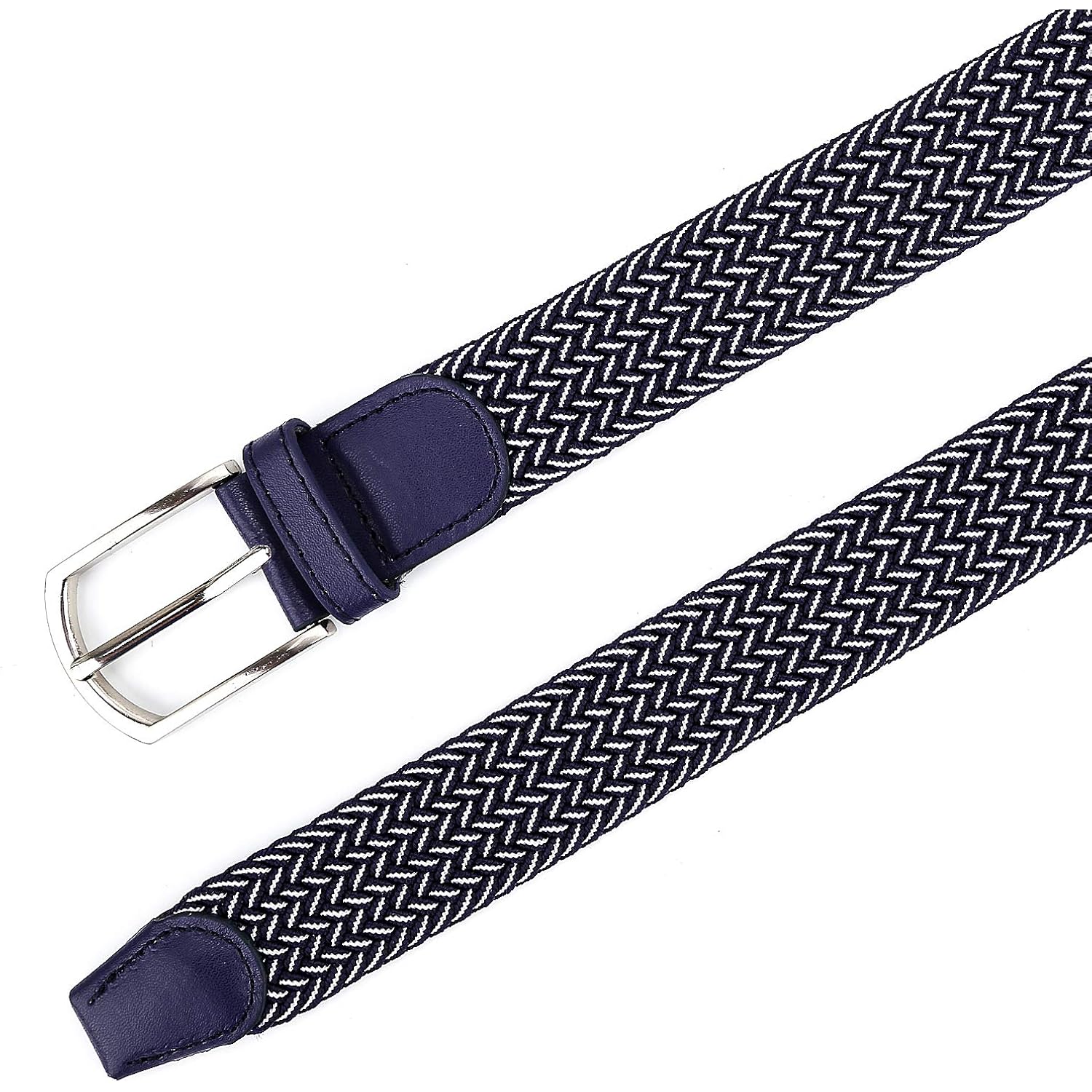 Braided Canvas Woven Elastic Stretch Belts For Men/Women/Junior With Multicolored