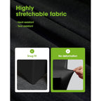 Pureegg Spandex Tablecloth 6ft - 2 Pack, Fitted and Tight Cloth for Rectangle Table, Wrinkle-Free and Stretch Table Cover for Party, Wedding, Banquet and Birthday, Black