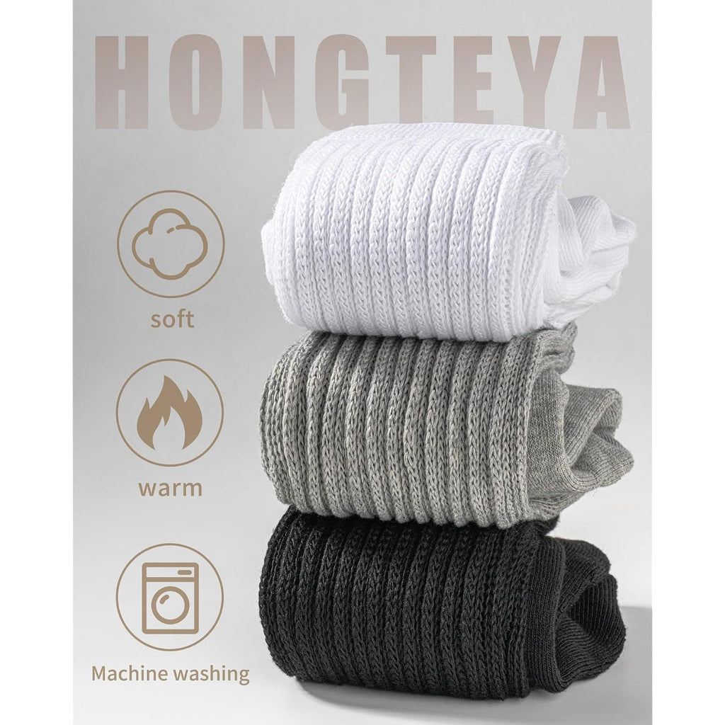 Hongteya Slouchy Crew Socks For Women Soft Scrunch Socks Cute Fashion Retro For Boot Sneakers Size 5-11