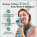 Nurture Rinse Free Body Wash & Shampoo With Aloe | Hospital Grade Hair & Body Waterless Cleansing Foam For Women, Camping, Elderly & Hospital Patients | Shower Bath & Hand Soap For Sensitive Skin