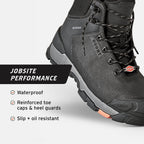 Brunt Ryng (Comp Toe) -Men'S Lightweight Waterproof Composite Toe Work Boot - Eh Rated - Slip + Oil Resistant - Heat-Resistant Sole - Breathable, Flexible Fit - Adjustable