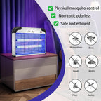Lulu Home Electric Bug Zapper, Aluminium Indoor Mosquito Killer Insect Trap For Mosquito, Bug, Fly With Powerful 2800V Grid 25W Bulbs