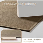 chakme Bathroom Rugs Mat 24x17, Ultra Thin Non Slip Bath Mat Small Quick Dry Absorbent Bath Mat for Bathroom Floor, (Dark Beige, 24"x17")