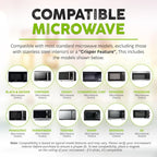 HOVER COVER Magnetic Microwave Splatter Cover with High Power, Strongest Magnetic Grip, Collapsible 12-Inch BPA-Free Food Lid, Vented Plate Guard, Dishwasher Safe, Space-Saving Storage - Black