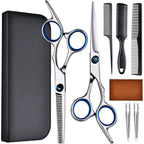 Hair Cutting Scissors Set, Professional Stainless Cutting Hair Scissors, Barber Hair Cutting Scissors Thinning Shears Sharp Blades Hairdresser Haircut For Women/Men/Kids, Lfj1234