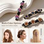 Sparkling Crystal Stone Braided Hair Clips, 2026 New Rhinestone Hair Clips Hair Braid Clips, Girls/Women Hair Accessories for Styling Sectioning (22#)