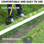 Manual Edger Lawn Tool With 38"-42" Adjustable Length, Saw-Tooth Border Edger With Wide Footplate Manganese Steel Blade, Garden Edging Tool For Flower Beds, Landscaping, Sidewalks, Yard