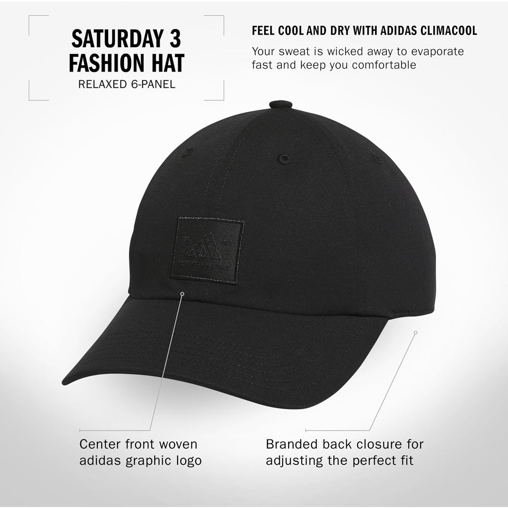 adidas Women's Saturday 2 Hat Black/White/Fashion/3