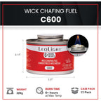12 Pack Chafing Fuel 6 Hour Burn – Odorless, Smokeless & Spill-Proof Wick, 7.8oz Food Warmer Fuel for Chafing Dish Sets, Catering Events, Buffets, Parties & Weddings, LeoLight Cans