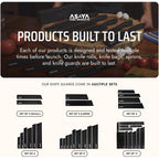 Asaya Professional Chef Knife Edge Guards – 6 Piece Knives Universal Covers - Extra Strength Abs Plastic And Food Safe Kitchen Knife Sheath Covers – Knives Not Included