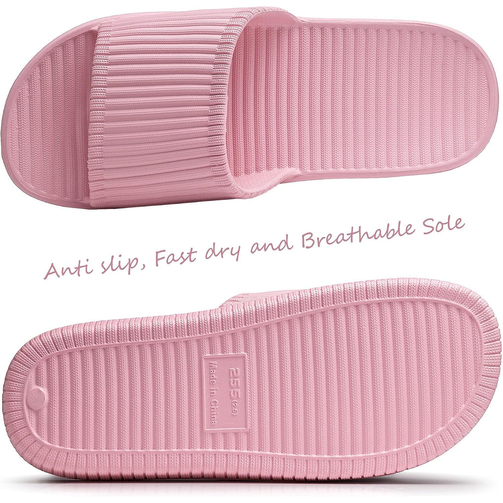 Happy Lily Shower Shoes, Women & Men’S Shower Slippers, Slides Sandals Pool Slides House Slippers Non-Slip Indoor Bathroom Shoes Beach Sandals