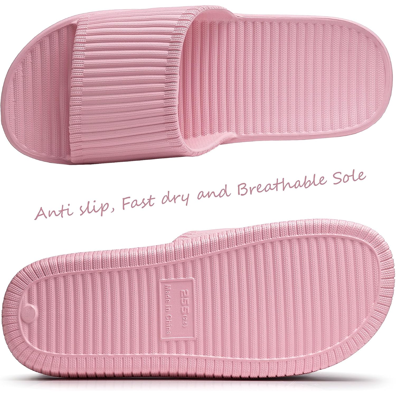 Happy Lily Shower Shoes, Women & Men’S Shower Slippers, Slides Sandals Pool Slides House Slippers Non-Slip Indoor Bathroom Shoes Beach Sandals