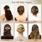 8 Pack Flat Hair Clips for Women – Large Claw Clips for Thick and Thin Hair, Strong Hold Styling Barrettes Accessories