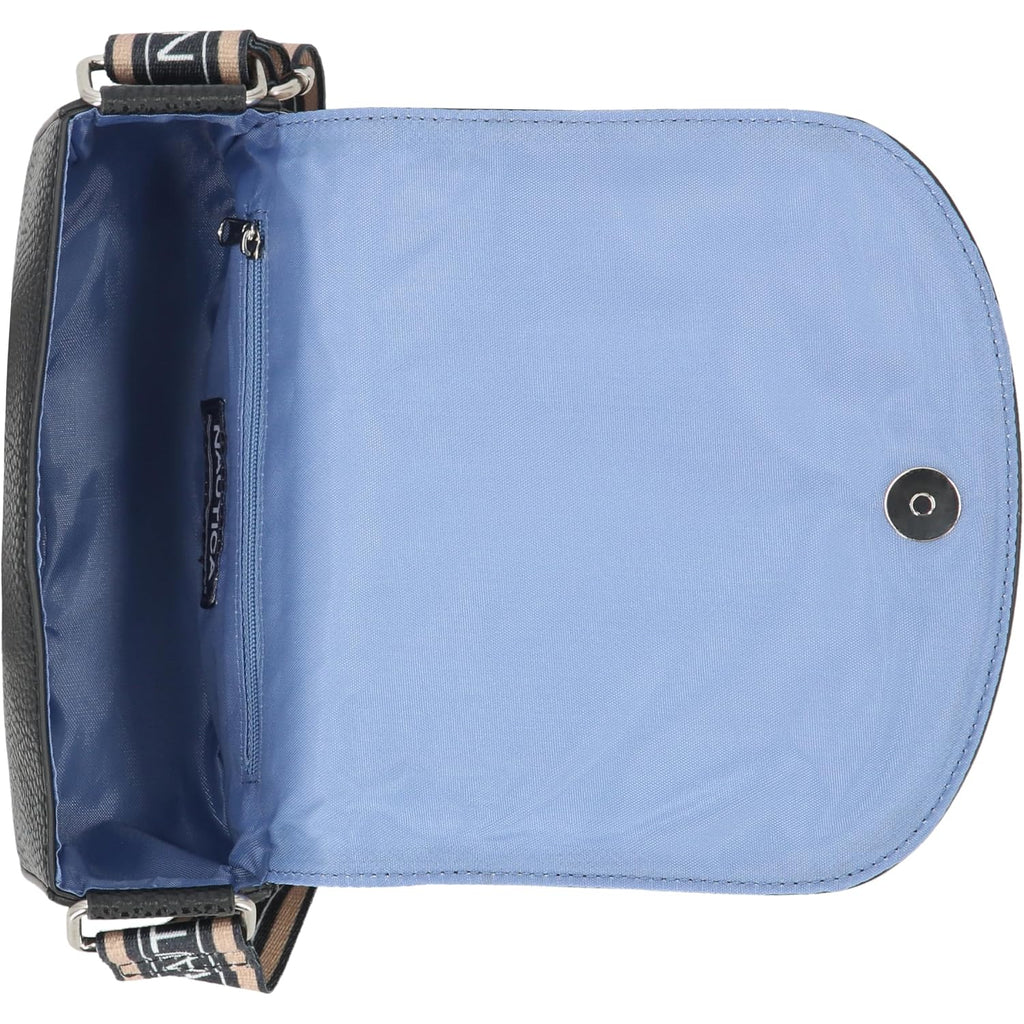 Nautica Delray Flap Crossbody Purse Womens Shoulder Bag, Magnetic Snap Closure Pocket, Small Travel Handbag, Adjustable Strap