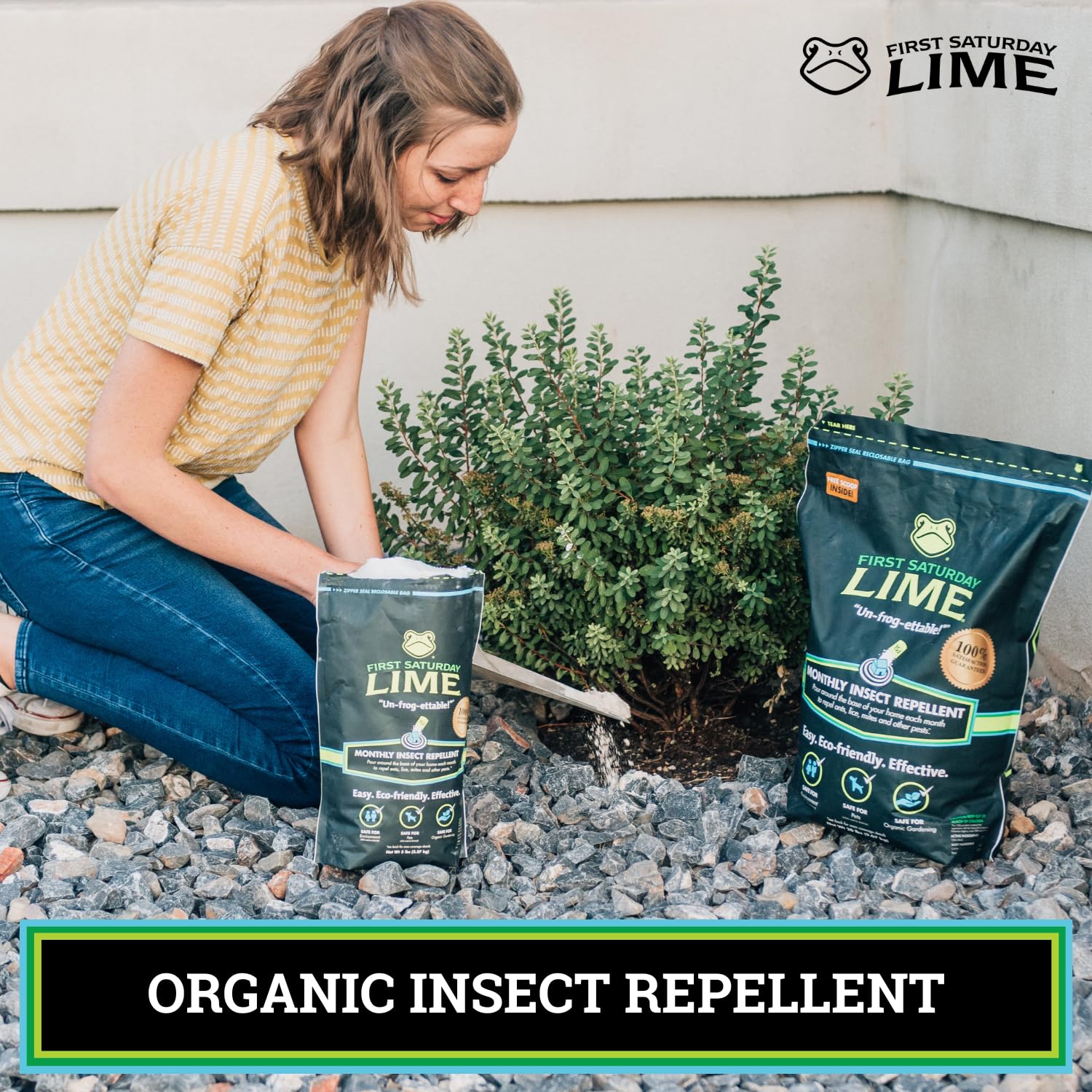 First Saturday Lime Insect Deterrent 20Lb | Natural Repellent For Outdoors
