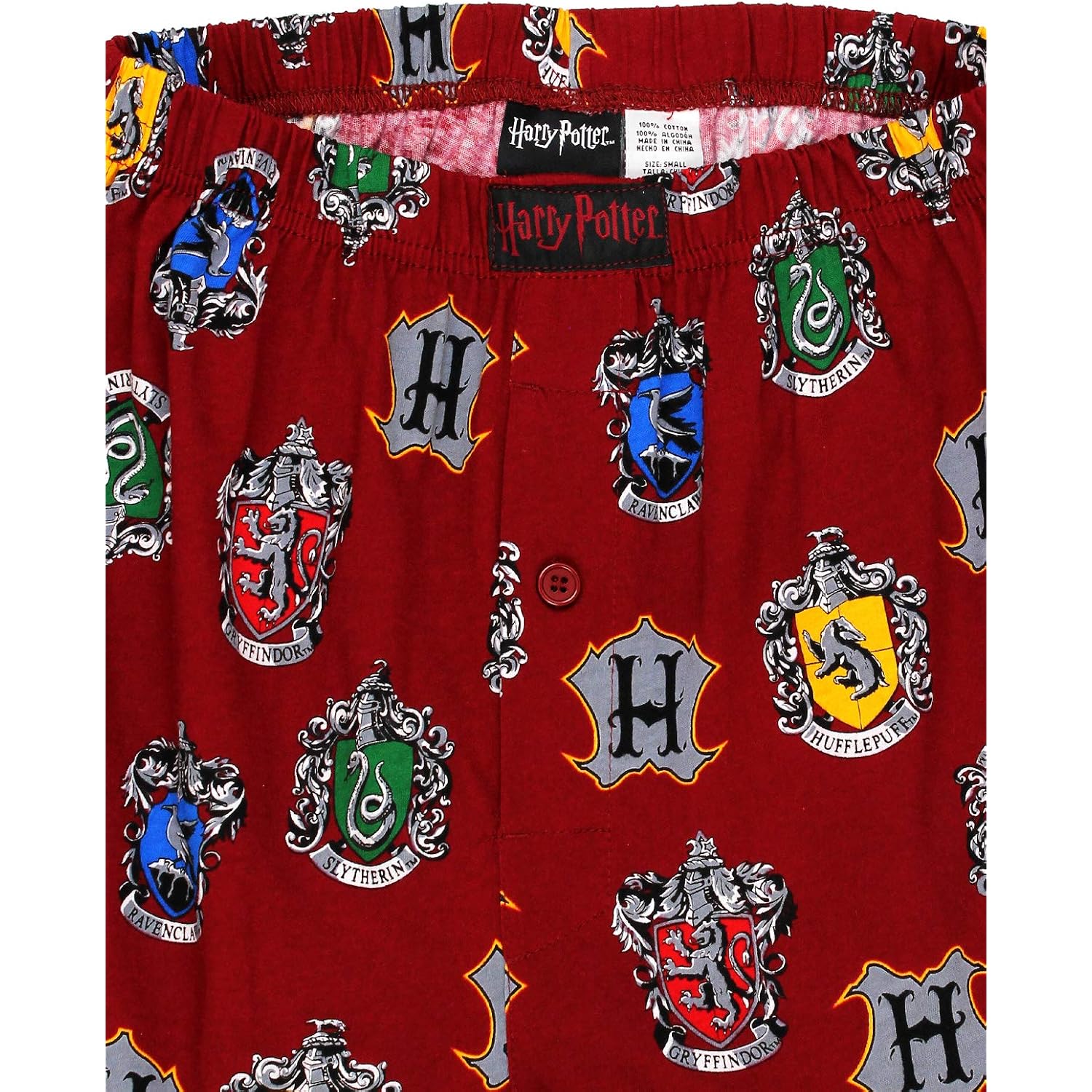 Harry Potter Hogwarts Houses Men'S Briefly Stated Boxer Shorts Underwear