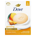 Dove Glowing Beauty Bar Soap 8 Count, Mango & Almond Butters, 3.75 Oz I Moisturizing Beauty Bar With Mango And Almond Butters For Soft, Smooth And Radiant-Looking Skin