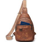 7L Sling Bag For Women Men Vegan Leather Crossbody Bags Fanny Pack Purse Backpack Over Shoulder Bag Travel Anti Theft