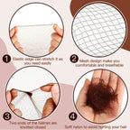 Fandamei Hair Accessories Set: 20Pcs Mesh Hair Nets Invisible And 40Pcs U Shaped Hair Pins For Women, Girls, Ballet Bun Maker & Dance (Hair Nets- 20 Inch(50Cm), Hair Pins- 2.4 Inch(6Cm)), Brown