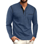 Sailwind Men'S Henley Shirts Long Sleeve Button T-Shirt Casual Stylish Cotton Pullover Shirt With Pocket