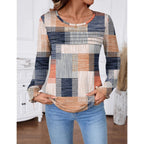 Women Tops Long Sleeve Blouses Dressy Casual Crewneck Pleated Tunic Shirts 2026 Loose Fashion Clothes