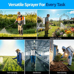 Battery Powered Backpack Sprayer 4 Gallon, 21V 2.6Ah Electric Weed Pump Sprayer With 6 Nozzles, Telescopic Wand (Stainless Steel + Plastic) For Garden Weed Lawn Yard Clean, Charger Included