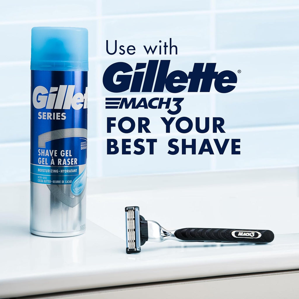 Gillette Series 3X Action Shave Gel, Moisturizing Twin Pack (7 Ounce Each)