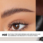 2 Pack Eyebrow Pen, Waterproof Microblading Eyebrow Pencil, 4 Tip Precise Eye Brow Makeup Pen for Women to Effortlessly Create Hair Like Natural Brows, Non Dry Out and Last All Day (Dark Brown)