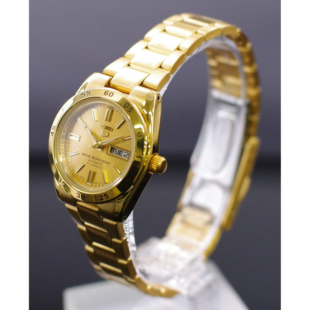 Seiko 5 Sports Automatic Gold Dial Ladies Watch Symg44K1