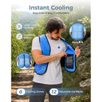 Cooling Vest With Pockets 12 Pcs Gel Ice Pack Vest Adjustable Fit Ice Jacket
