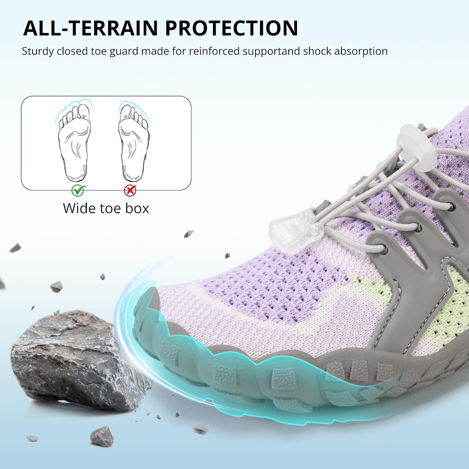 Stelle Water Shoes For Women Men, Quick-Dry Barefoot Aqua Shoes For Beach, Swim, Pool, Boating & Yoga, Lightweight Water Shoes For Adult