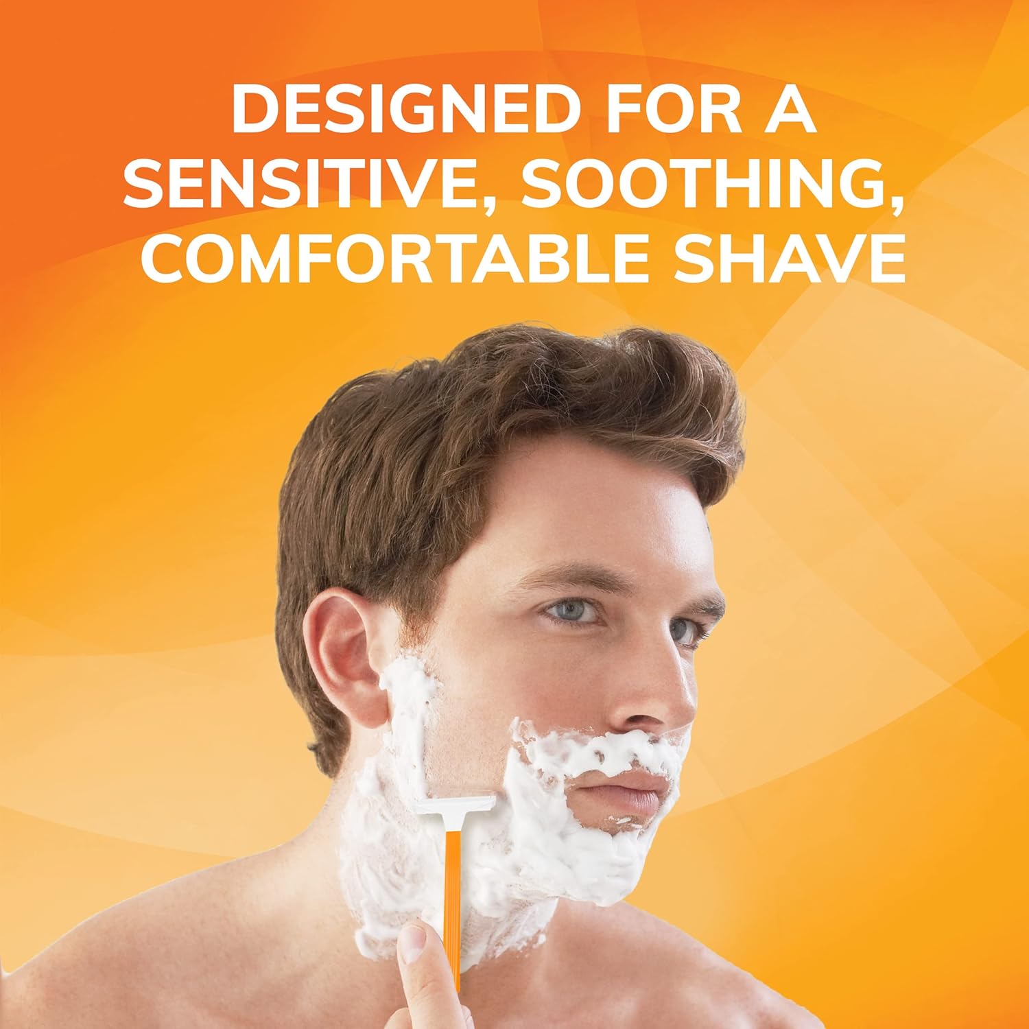 BIC Sensitive Men’s Disposable 1-Blade Razors, Smooth Shave with Lightweight Handle, 52-Pack