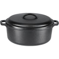 Amazon Basics Pre-Seasoned Cast Iron Dutch Oven Pot with Lid and Dual Handles, Oven Safe, Heavy-Duty, 7-Quart, Round, Black