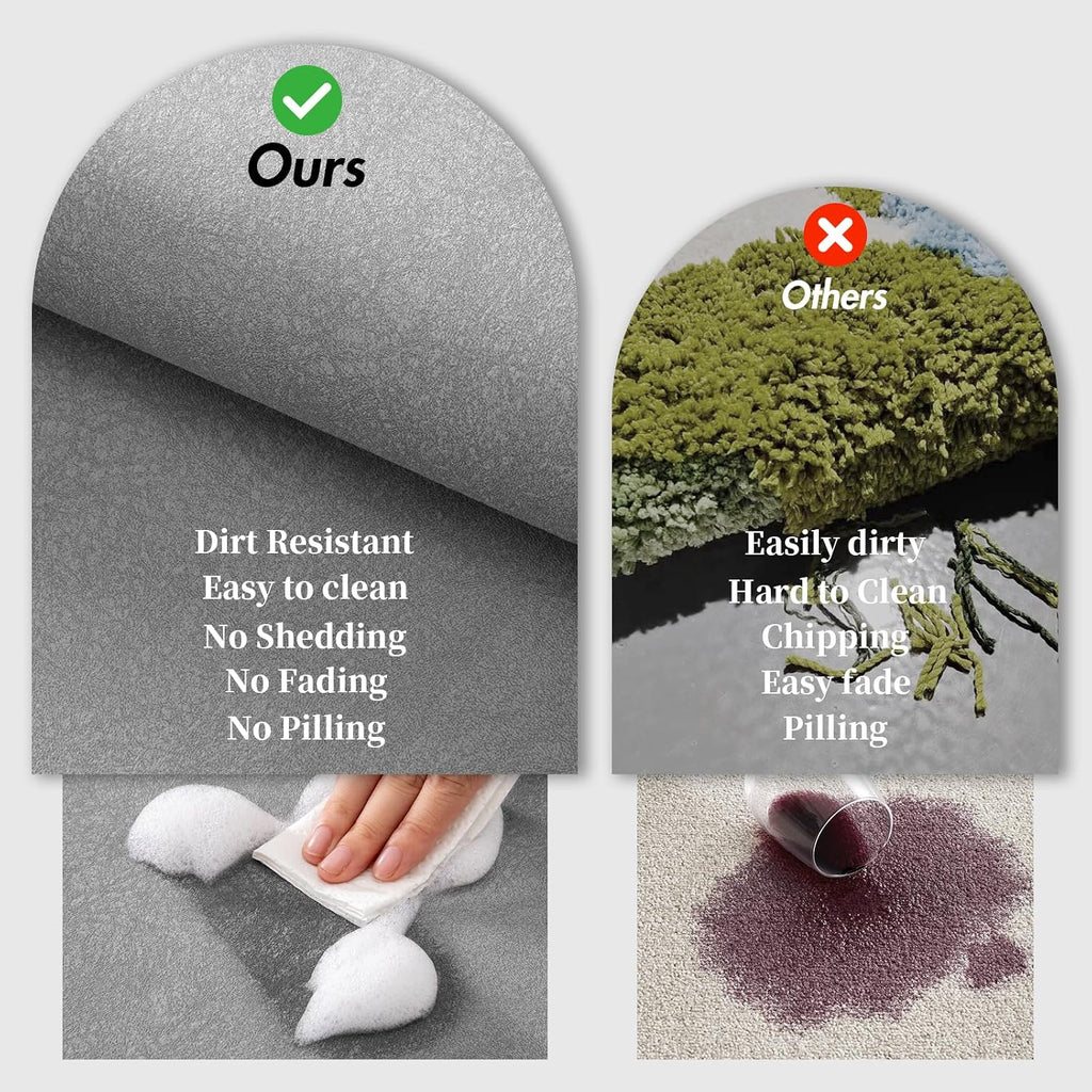 Bathroom Runner Mat Rugs Long Diatomite Stone Bath Mat Large Super Absorbent Diatomaceous Earth Bath Mat Non Slip Rubber Backed Fast Dry Shower Mat Thin Bathroom Rugs Floor Mat,15.7"X47.2",Grey